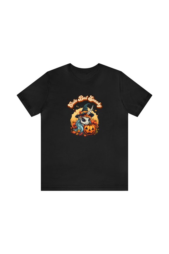 Cute But Spooky Halloween Unicorn Shirt, Emo Goth Unicorn Halloween Shirt