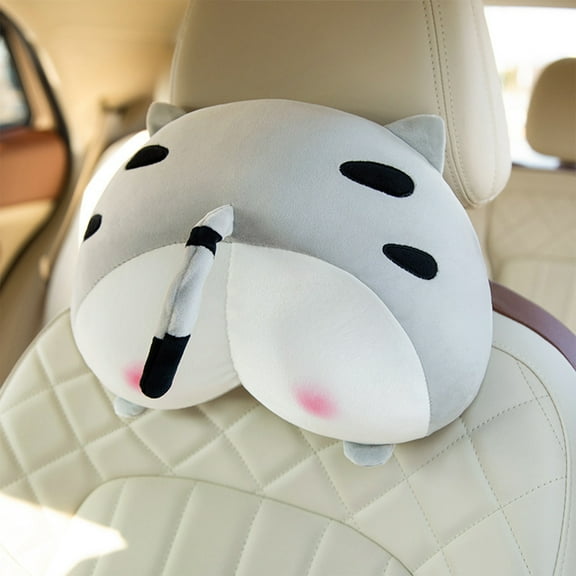 Cute Butt-Shaped Car Headrest Pillow for Neck Support, Soft Polyester Neck Cushion – Funny Novelty Design, Reduces Driving Fatigue, Easy Slip-On Fit for Most Vehicle Headrests