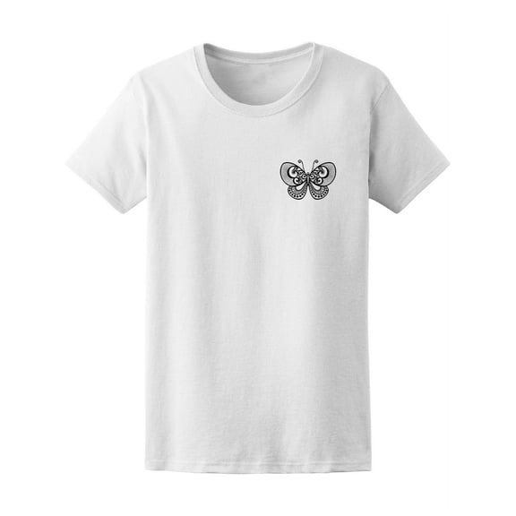 Cute Butterfly At Pocket T-Shirt Women -Image by Shutterstock, Female XX-Large