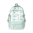 thumbnail image 1 of Cute Butterfly Backpack for Girls Boys Kids, Lightweight School Bag with Laptop Compartment, Water Resistant Nylon Daypack for Kindergarten Elementary Middle School, Green, 1 of 4