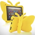 thumbnail image 1 of Cute Butterfly Case for Fire Max 11 Tablet (2023 Release, 13th Generation) & Google Pixel Android Tablet 11" - Shockproof Durable EVA Foam Case Lightweight Hard Cover with View Kickstand, Yellow, 1 of 7
