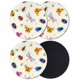 thumbnail image 1 of Cute Butterfly Dragonfly Coasters Set of 4, Absorbent Coasters for Drinks, Farmhouse Botanical Floral Beige Coaster for Desk Coffee Table Protection, Home Decor House Warming Gifts 4", 1 of 8