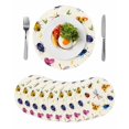 thumbnail image 1 of Cute Butterfly Dragonfly Round 13 Inch Placemats Set of 8, Farmhouse Botanical Floral Beige HeatResistant Non Slip Place Mats for Dining Table, Wipeable Braided Kitchen Table Mats for Housewarming, 1 of 9