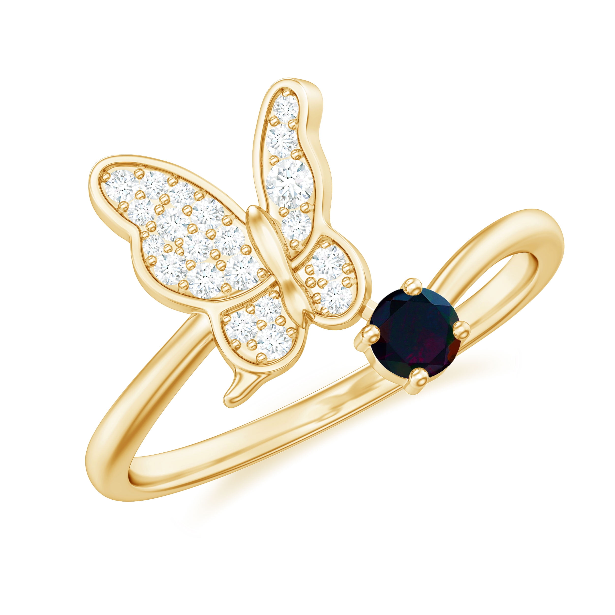 10K Butterfly Change Beauty Symbol Yellow Gold Ring, Size 6.25 | Property  Room