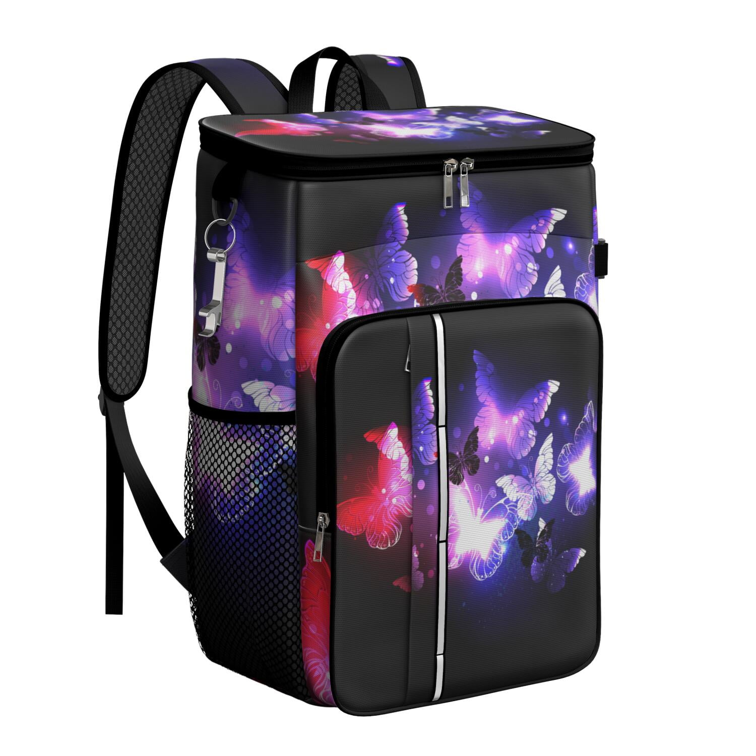 Cute Butterfly and Flower Pattern Cooler Backpack – Leakproof Insulated ...