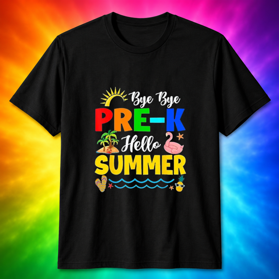 Cute Bye Bye Pre-K Hello Summer Last Day Of School Graduate Unisex T-shirt, S-5XL