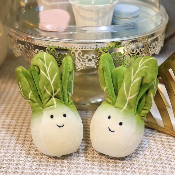 Cute Cabbage Plush Doll Key Chain Cartoon Vegetable Plant Pendant Key Ring Backpack Charms Car Decoration Bag Accessories