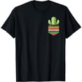 thumbnail image 1 of Cute Cactus Blanket Pocket Serape Dia de los Muertos Mexican T-Shirt, 1 of 4