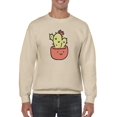 thumbnail image 1 of Cute Cactus Buddy Sweatshirt Men -Smartprints Designs, Male 3X-Large, 1 of 4
