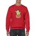 thumbnail image 1 of Cute Cactus Buddy Sweatshirt Men -Smartprints Designs, Male 5X-Large, 1 of 4