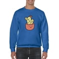 thumbnail image 1 of Cute Cactus Buddy Sweatshirt Men -Smartprints Designs, Male Large, 1 of 4