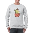 thumbnail image 1 of Cute Cactus Buddy Sweatshirt Men -Smartprints Designs, Male Medium, 1 of 4