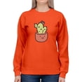 thumbnail image 1 of Cute Cactus Buddy Sweatshirt Women -Smartprints Designs, Female Medium, 1 of 4