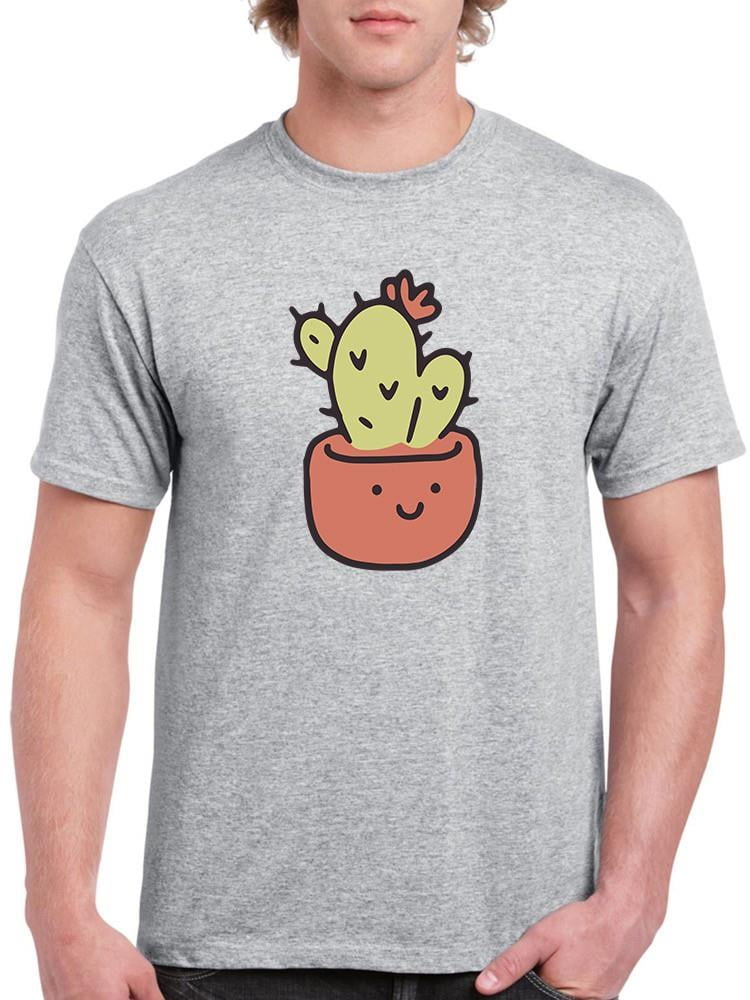 Cute Cactus Buddy T-Shirt Men -Smartprints Designs, Male 4X-Large, Men's, Size: 4XL (Men), Gray