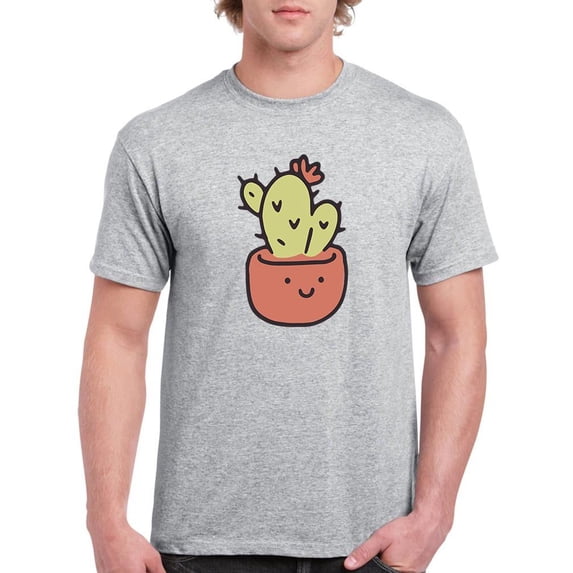 Cute Cactus Buddy T-Shirt Men -Smartprints Designs, Male XX-Large
