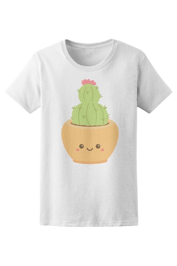Cute Cactus Funny Face Cartoon Tee Women's -Image by Shutterstock