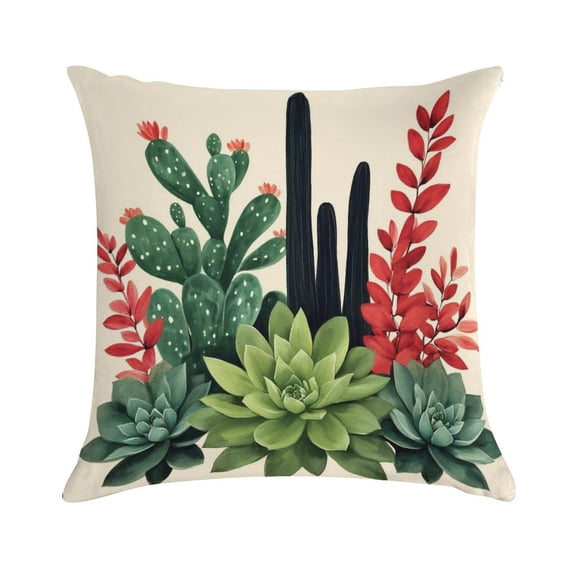 Cute Cactus Pillow Covers,Cute Cactus Throw Pillow Covers 20"×20" ,Living Room Sofa Couch Pillow Covers,Decorative Pillow Covers