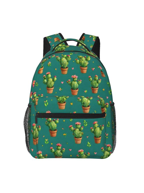 Cute Cactus Plant Backpack Lightweight Travel Bag for Men and Women