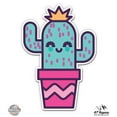 thumbnail image 1 of Cute Cactus Princess - 8" Vinyl Sticker - For Car Laptop I-Pad - Waterproof Decal, 1 of 1