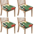 thumbnail image 1 of Cute Cactus Seat Covers for Dining Room Chairs Set Of 4,Stretch Printed Washable Chair Seat Cover with Elastic Ties and Button,Removable Waterproof Couch Cushion Covers, 1 of 6