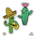 thumbnail image 1 of Cute Cactus Serenade - 4" Each Vinyl Stickers - For Car Laptop I-Pad - Waterproof Decals, 1 of 1