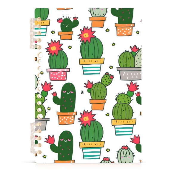 Cute Cactus Spiral Journal Notebook College Ruled Notebook 8.3" x 5.7" A5 Lined Thick Paper Page