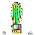 thumbnail image 1 of Cute Cactus in Pot - 8" Vinyl Sticker - For Car Laptop I-Pad - Waterproof Decal, 1 of 1