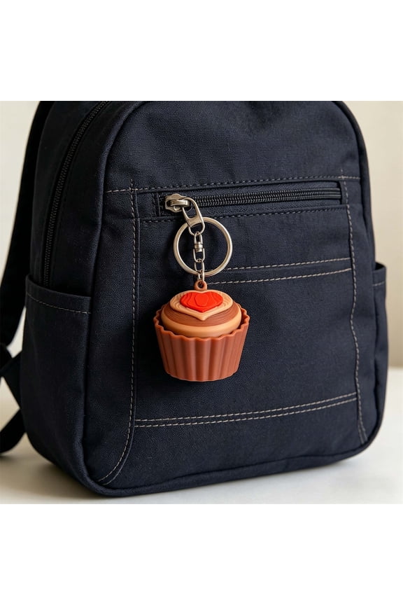 Cute Cake Keychains, Dessert Chocolate Shaped Fidget Keychain Clicker Toy Portable Clicky Fidget for Stress
