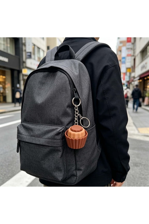 Cute Cake Keychains, Dessert Chocolate Shaped Fidget Keychain Clicker Toy Portable Clicky Fidget for Stress