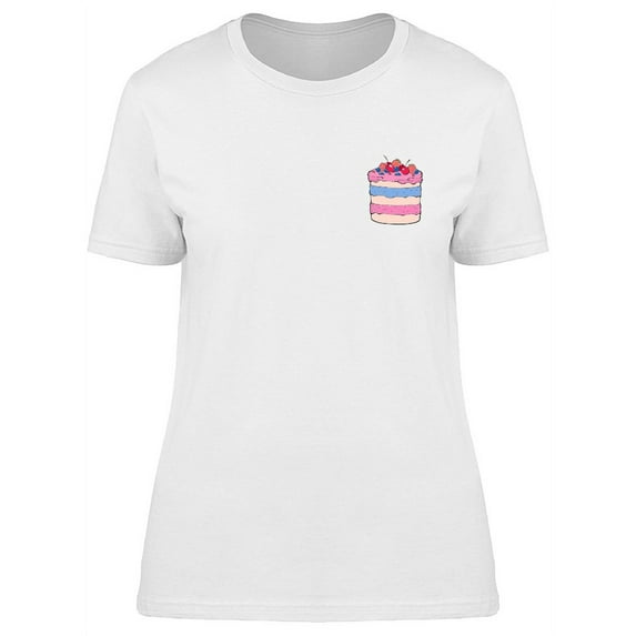 Cute Cake Pocket Doodle T-Shirt Women -Image by Shutterstock, Female Small