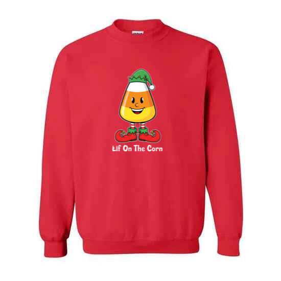 Cute Candy Corn Elf Holiday Christmas Festive Style Sweatshirt up to 5XL