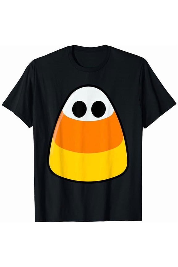 Cute - Candy Graphic Tee,Tops Has Bold “‘Ghost - Candy - Corn’ Pattern” Design,Round Neck Regular Fit T - shirts, Size(S - 5XL)