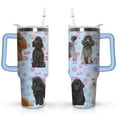 thumbnail image 1 of Cute Canine Design 40oz Water Bottle - BPA Free Dog Lovers Tumbler with Handle & Straw - Gift for Women Coffee Mug, 1 of 7