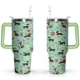 thumbnail image 1 of Cute Canine Design 40oz Water Bottle - BPA Free Dog Lovers Tumbler with Handle & Straw - Gift for Women Coffee Mug, 1 of 7