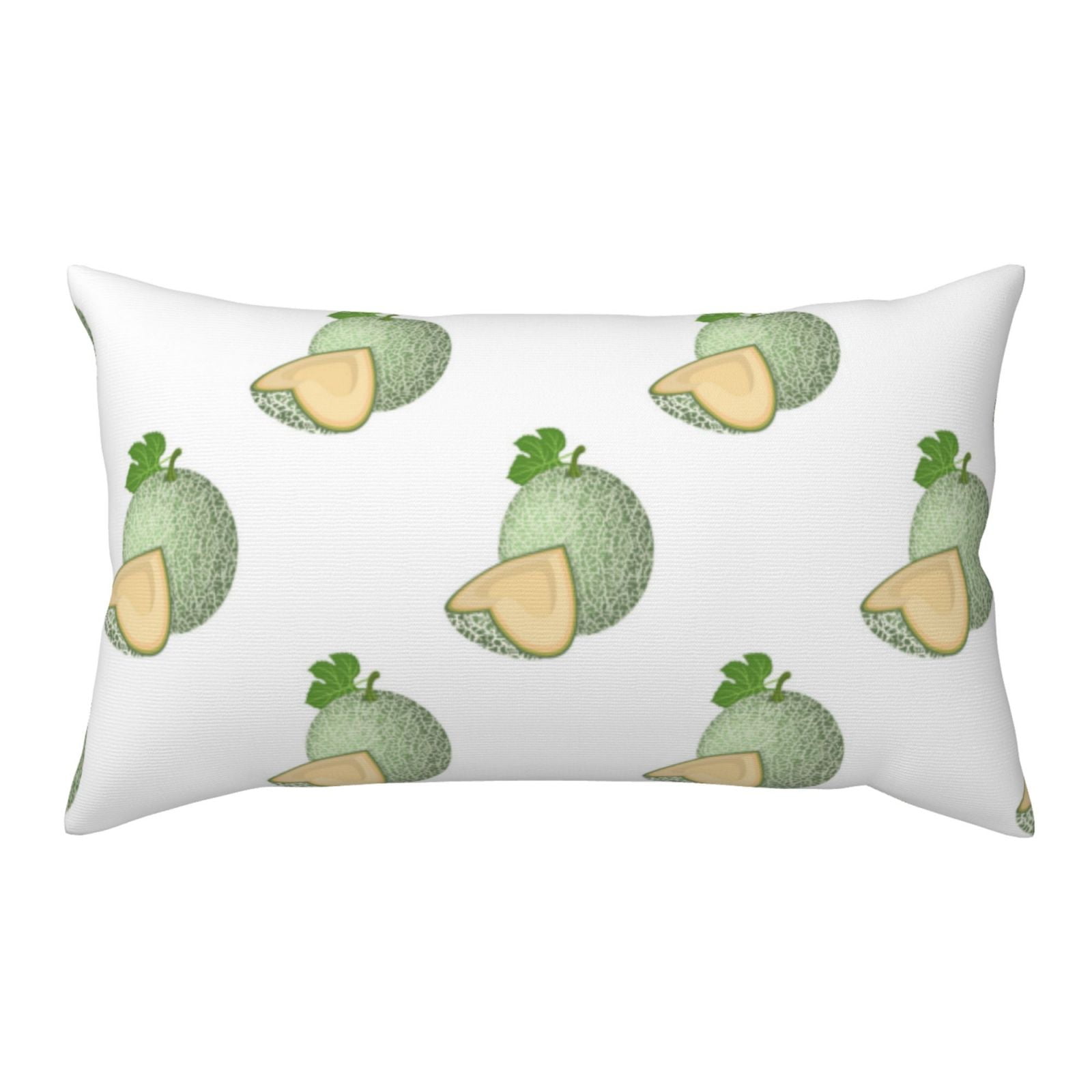 Cute Cantaloupe Green Leaves King Pillow Cases, Soft King Size Pillow