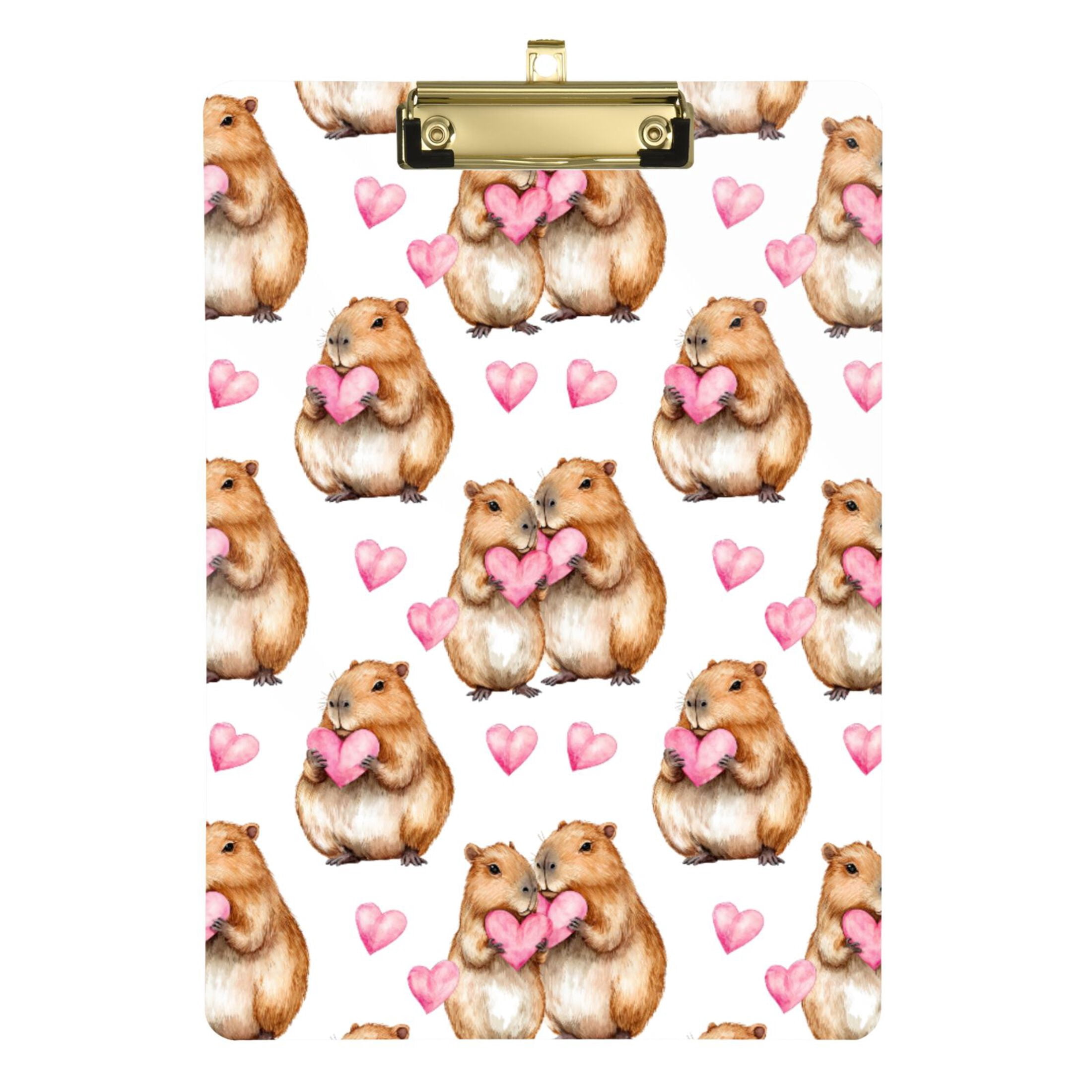 58 Pattern Cute Capibara Pattern Acrylic Clipboard Clear Retractable Hook for ...