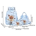 thumbnail image 1 of Kapibala Cute Animal Backpack 3-Piece Set, Spacious, Adjustable, Lightweight, 15x11x5 in, 1 of 4