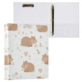 thumbnail image 1 of Cute Capybara Pattern 3 Ring Hardcover Binders 1.5in Round Rings for Letter-Size Folder Paper Organizer Pockets for Office Student Recipe, 1 of 9