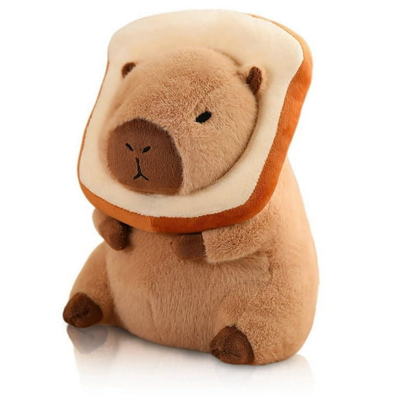 Cute Capybara Plush Pillow with Bread Kawaii Soft Doll Stuffed Animals Toys