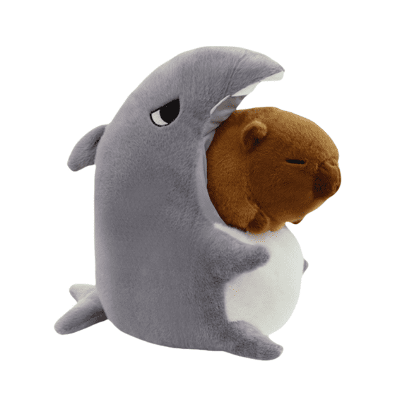 Cute Capybara Plush Toy Kawaii Crocodile Capybara Stuffed Animal with Doll Pillow Birthday Gift for Kids Adult