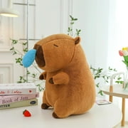 Cute Capybara Plush Toy Pillow Adorable Capybara Stuffed Animal for Kids and Adults 9.8inch Soft and Squishy Capibara Plushie Pillow Doll Xmas Birthday Gift Pillow Bug Dolls 20cm/7.9Inch