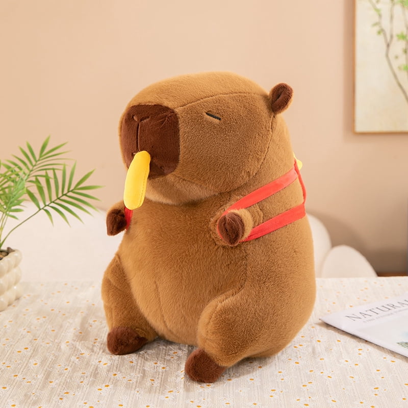 Cute Capybara Plush Toy – Soft Stuffed Animal Pillow, Adorable Capybara Plushie for Kids & Adults, Cozy Animal Plush Gift