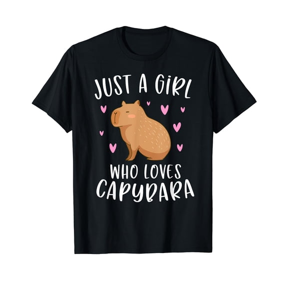 Cute Capybara Shirt For Girls Just A Girl Who Loves Capybara T-Shirt