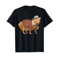 thumbnail image 1 of Cute Capybara T-Shirt for Men Women Cotton 100% Summer Tops Casual Short Sleeves Black, 1 of 2