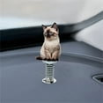 thumbnail image 1 of Cute Car Decor - Charming Cats Car Ornaments, Dashboard Bobblehead Cat Decorations, Spring-Mounted Acrylic Kitty Figurines for Car Interior, Car Decorations Interior(1PCS), 1 of 6