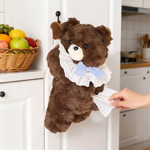 Cute Car Mounted Tissue Box, Soft Creative Hanging Storage Bag for Home, Office, and Car Use, Perfect Gift for Friends, Birthday & Party Decoration