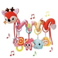 thumbnail image 1 of Cute Car Seat Toys for Babies 0-6 Months, Stroller Toys with Crinkle, Teether, Music Box, Rattle, BB Squeaker for 0 3 6 9 12 Months Babies Infant Boys Girls Gifts, 1 of 6