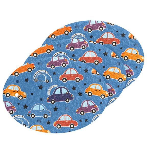 Cute Car Star Pattern Cellulose Cleaning Sponge Set 3 Pack Compressed Kitchen Scrubber for Dishes