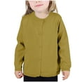 thumbnail image 1 of Cute Cardigan Sweaters for Teen Girls New Toddler Boys Girls Crewneck Cardigan Sweaters Long Sleeve Kids Button Cotton School Uniform Knit Tops Outwear Yellow 5 Years, 1 of 8