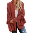 thumbnail image 1 of Cute Cardigans Women Bat Sleeve Long Sleeve Knitting Sweater Light Weight Cardigan, 1 of 7